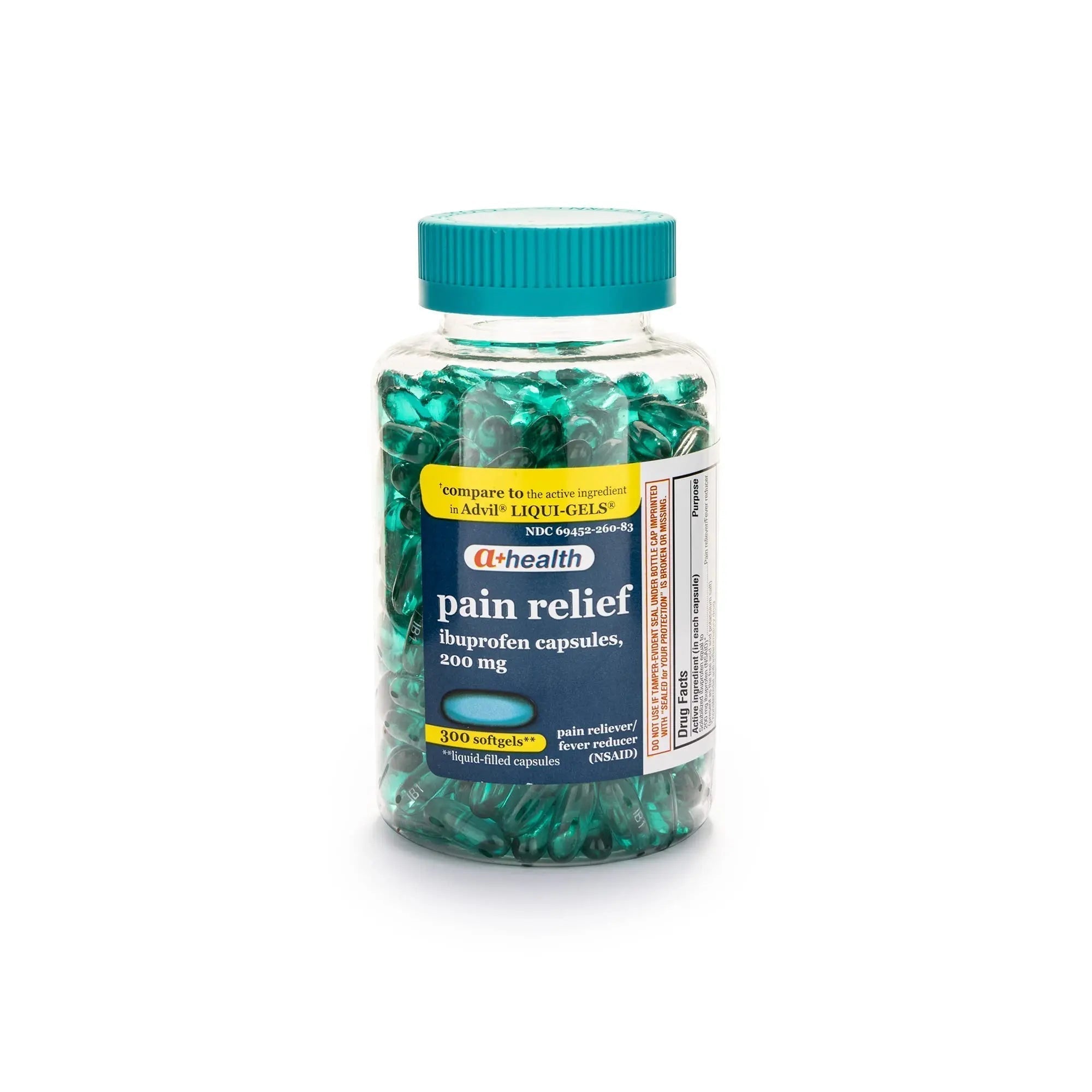 A+Health Ibuprofen 200 Mg Softgels, Pain Reliever/Fever Reducer (NSAID), 300 Count - TrustMedUSA