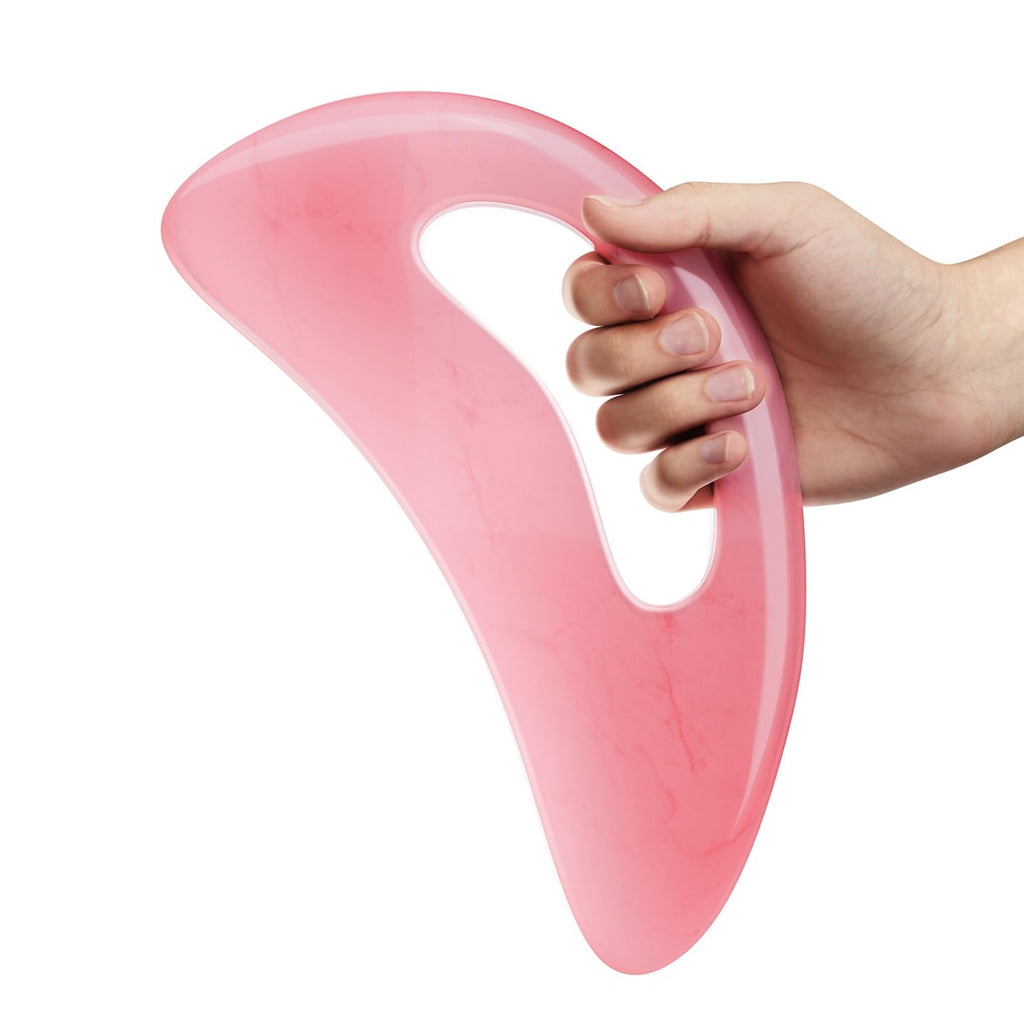AICNLY Large Gua Sha Massage Tool, Lymphatic Drainage Massager, Muscle Scraping Massage Tools, Body Sculpting Anti Cellulite Tools for Man and Women (Pink) - Maple Wellness Supplements