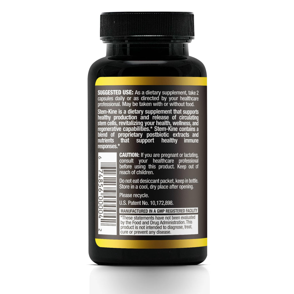 Aidan Products Stem-Kine Stem Cell Supplements, Clinically Proven to Increase Circulating Stem Cells, Pack of 2, Promoting Healing and Anti-Aging, 2 Pack of 60 Capsules Each - TrustMedUSA