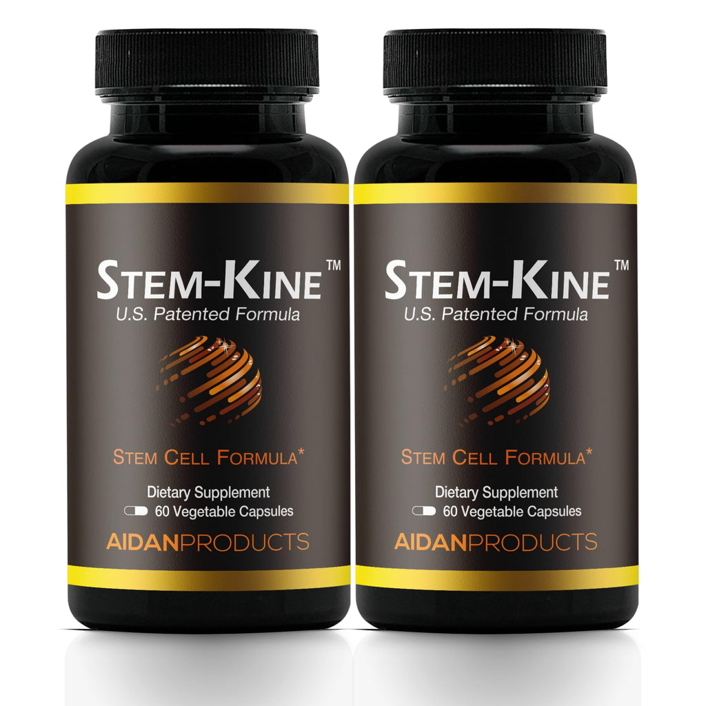 Aidan Products Stem-Kine Stem Cell Supplements, Clinically Proven to Increase Circulating Stem Cells, Pack of 2, Promoting Healing and Anti-Aging, 2 Pack of 60 Capsules Each - TrustMedUSA