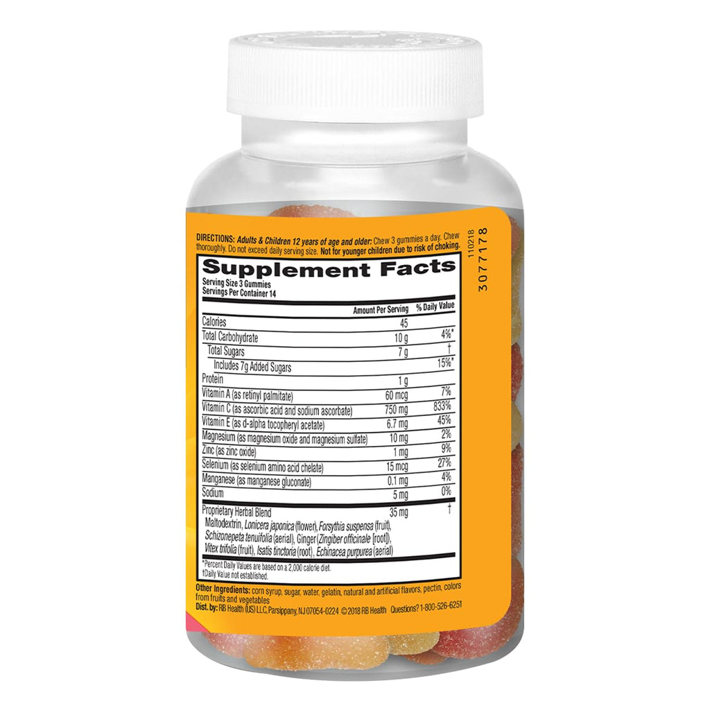 Airborne 750mg Vitamin C Immune Support Supplement Gummies for Adults, Assorted Fruit Flavor, Gluten Free Crafted Blend with Powerful Antioxidants Vitamins A C & E, 42 Gummies (2 Pack) - TrustMedUSA