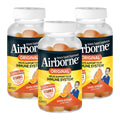 Airborne 750mg Vitamin C Immune Support Supplement Gummies for Adults, Zesty Orange Flavor, Gluten Free Crafted Blend with Powerful Antioxidants Vitamins A C & E, 63 Gummies (3 Pack) - TrustMedUSA