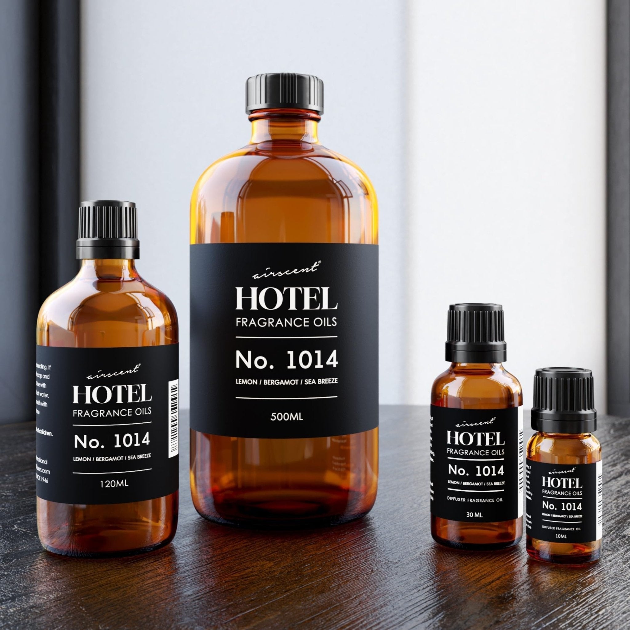 AirScent Hotel Diffuser Oil No. 1014 - The Iconic 5-Star Hotel Coastal Blend - Lemon Bergamot Sea Breeze - Fragrance Oil for Ultrasonic and Waterless Diffusers and Crafting - 500 mL - Maple Wellness Supplements