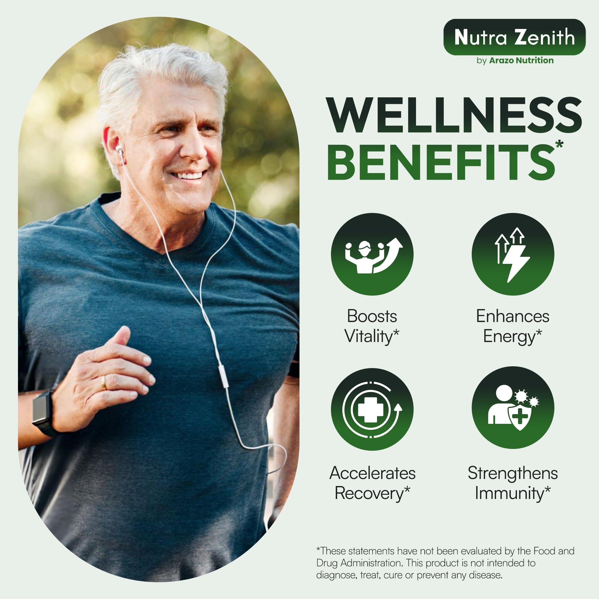 AKG Anti-Aging & Energy Boost Supplement with Vitamin B6, Vitamin C & L-Arginine – 60 Capsules for Youthful Skin, Cellular Renewal & Vitality Support - TrustMedUSA
