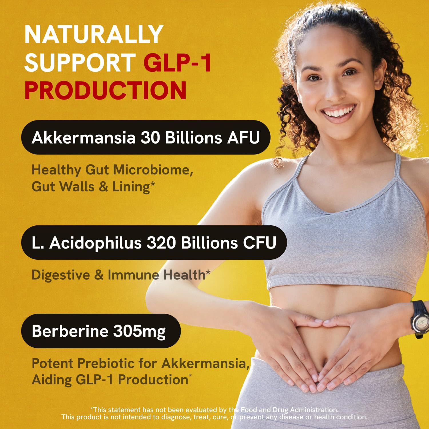 Akkermansia Muciniphila Probiotics 320 Billion CFU| Probiotic and Prebiotic | Akkermansia Probiotics for gut health | Inulin Prebiotic Fiber Capsules Astaxanthin & Berberine & Chromium | 120 capsules - TrustMedUSA