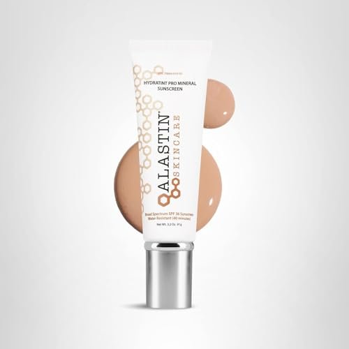 ALASTIN Skincare HydraTint Pro Mineral Sunscreen SPF 36 (3.2 oz) | 2-in-1 Tinted Daily Sunblock Moisturizer for Face & Neck - TrustMedUSA
