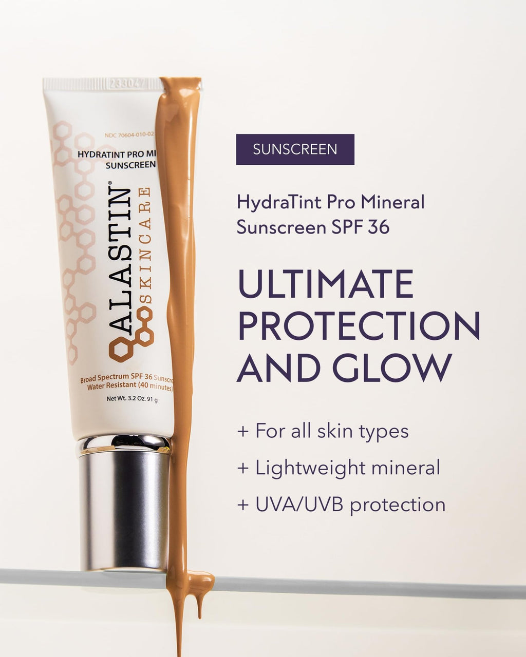 ALASTIN Skincare HydraTint Pro Mineral Sunscreen SPF 36 (3.2 oz) | 2-in-1 Tinted Daily Sunblock Moisturizer for Face & Neck - TrustMedUSA