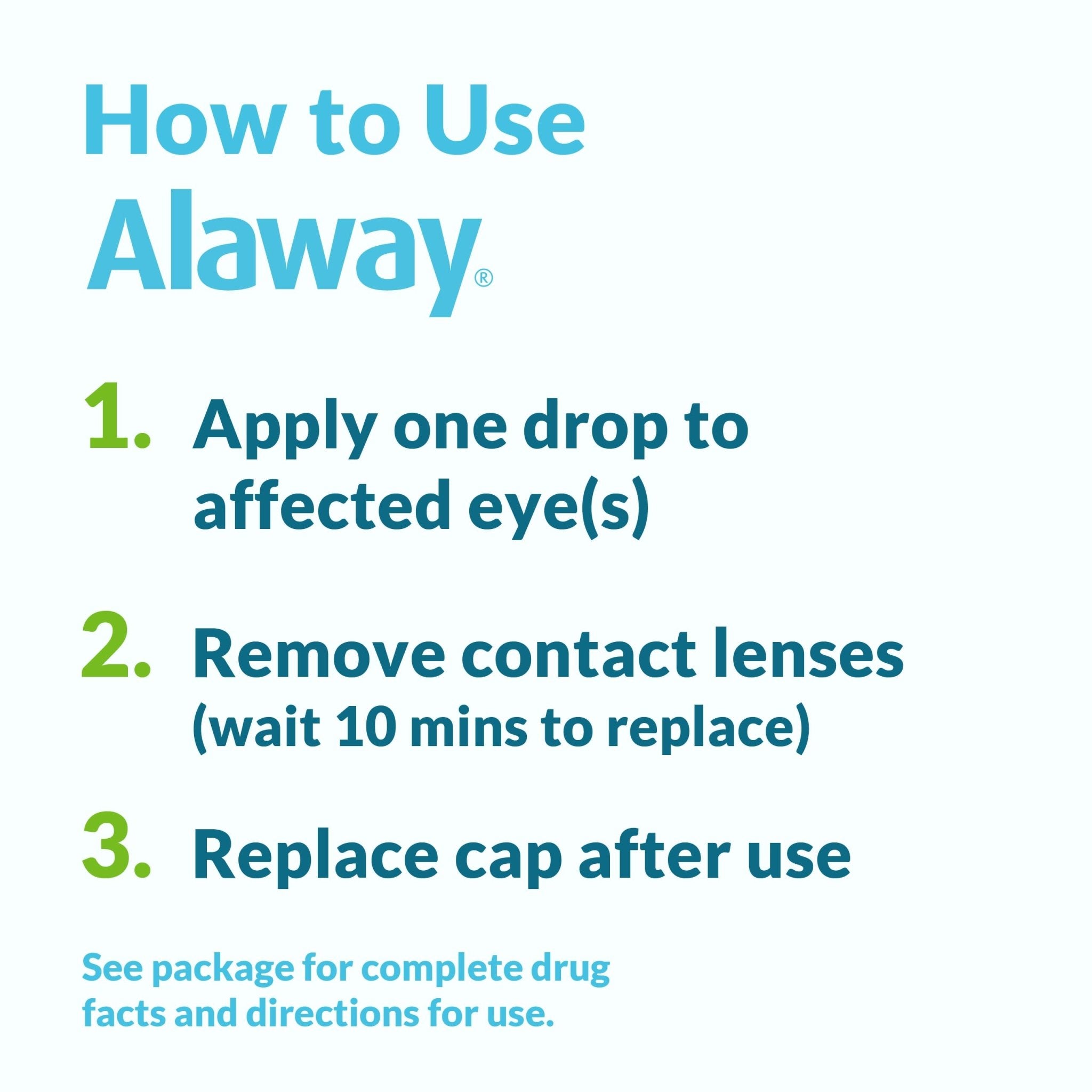 Alaway Antihistamine Eye Drops for Itchy Eyes, Fast-Acting, Up to 12-Hour Eye Itch Relief, Clinically Tested Prescription-Strength Formula, 0.34 Fl Oz - Maple Wellness Supplements