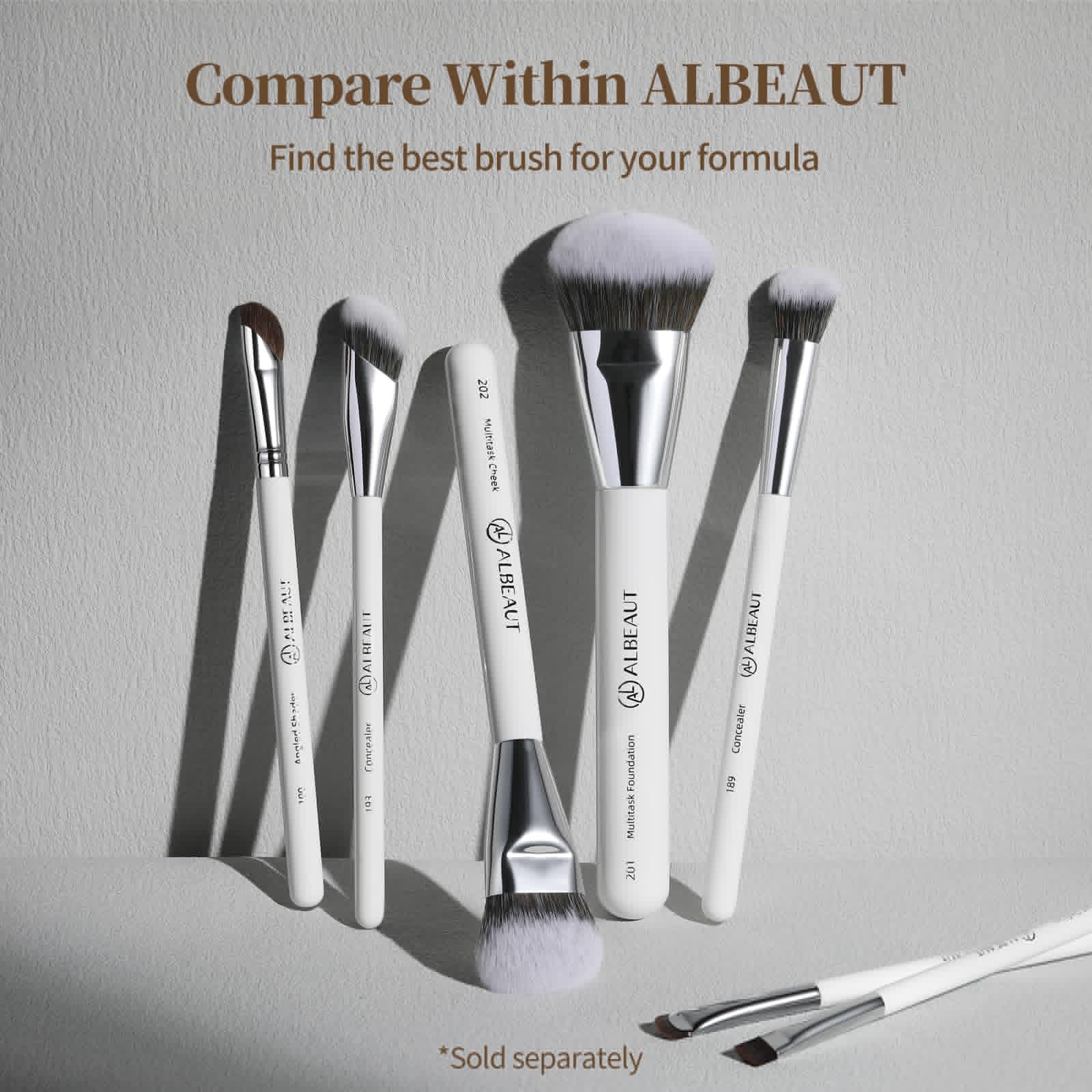 Albeaut Concealer Brush, Angled Under Eye Makeup Small Foundation Precision Face Blending Brush (193 concealer brush) - TrustMedUSA