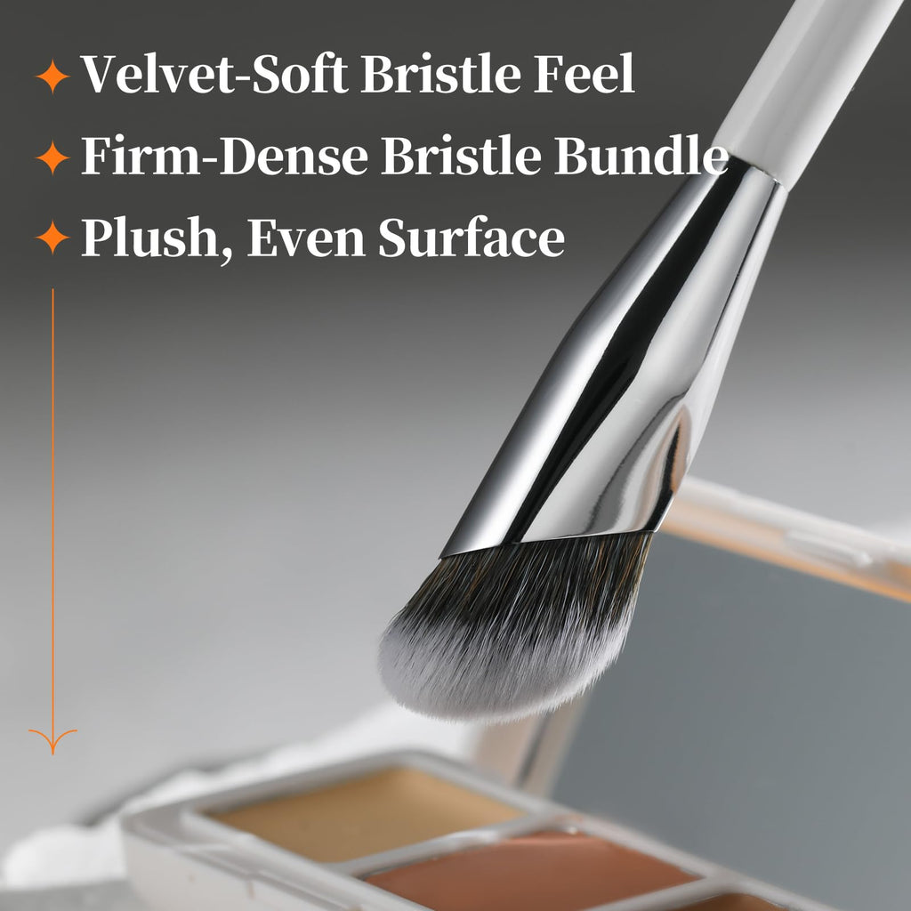 Albeaut Concealer Brush, Angled Under Eye Makeup Small Foundation Precision Face Blending Brush (193 concealer brush) - TrustMedUSA