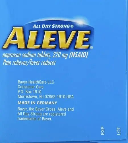 Aleve Caplets, Naproxen Sodium 220 mg (NSAID), Pain Reliever/Fever Reducer, 1 Orthopedic Surgeon Recommended, 270 Count - TrustMedUSA
