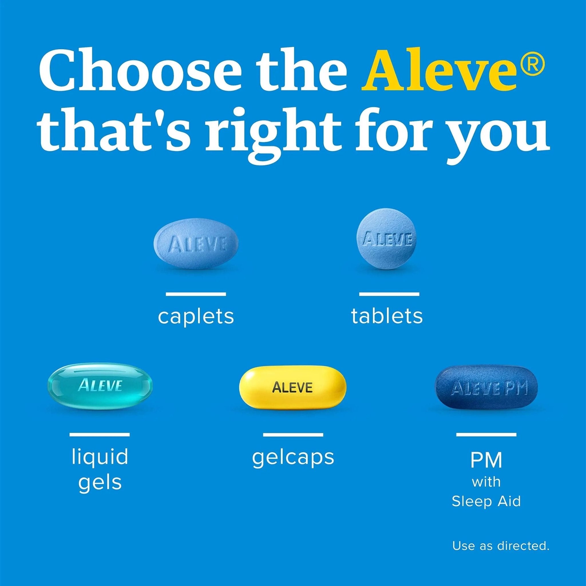 Aleve Caplets, Naproxen Sodium 220 mg (NSAID), Pain Reliever/Fever Reducer, 1 Orthopedic Surgeon Recommended, 270 Count - TrustMedUSA