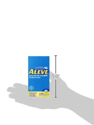 Aleve Caplets, Naproxen Sodium 220 mg (NSAID), Pain Reliever/Fever Reducer, 1 Orthopedic Surgeon Recommended, 270 Count - TrustMedUSA