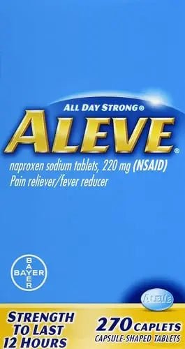 Aleve Caplets, Naproxen Sodium 220 mg (NSAID), Pain Reliever/Fever Reducer, 1 Orthopedic Surgeon Recommended, 270 Count - TrustMedUSA
