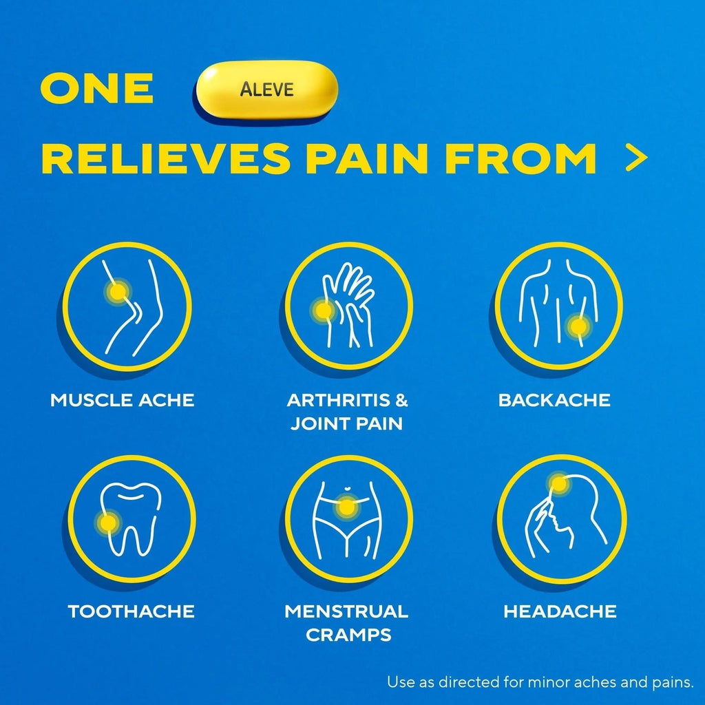 Aleve Gelcaps with Easy Open Arthritis Cap, Naproxen Sodium, Medication for Arthritis Pain, 160 Count - TrustMedUSA