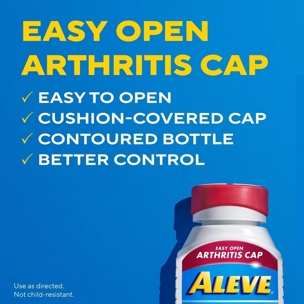 Aleve Gelcaps with Easy Open Arthritis Cap, Naproxen Sodium, Medication for Arthritis Pain, 160 Count - TrustMedUSA