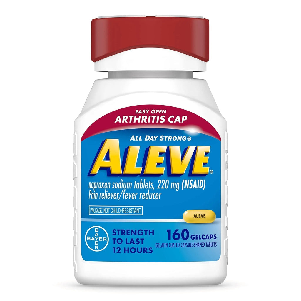 Aleve Gelcaps with Easy Open Arthritis Cap, Naproxen Sodium, Medication for Arthritis Pain, 160 Count - TrustMedUSA