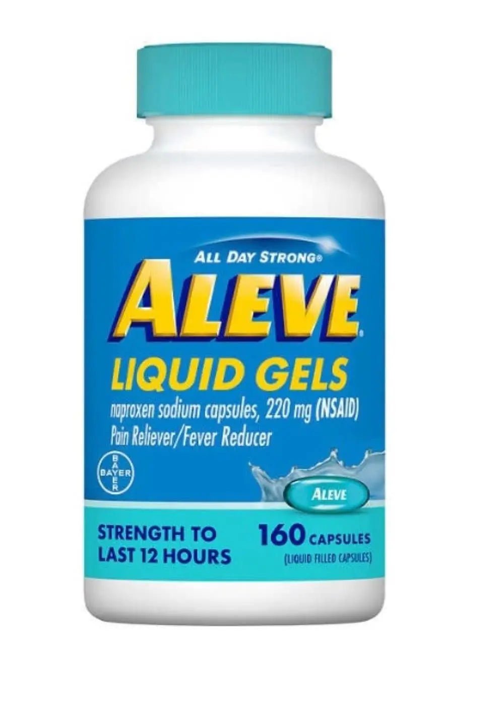 Aleve Liquid Gels Naproxen Sodium Capsules, 220 mg (NSAID) Pain Reliever/Fever Reducer - TrustMedUSA