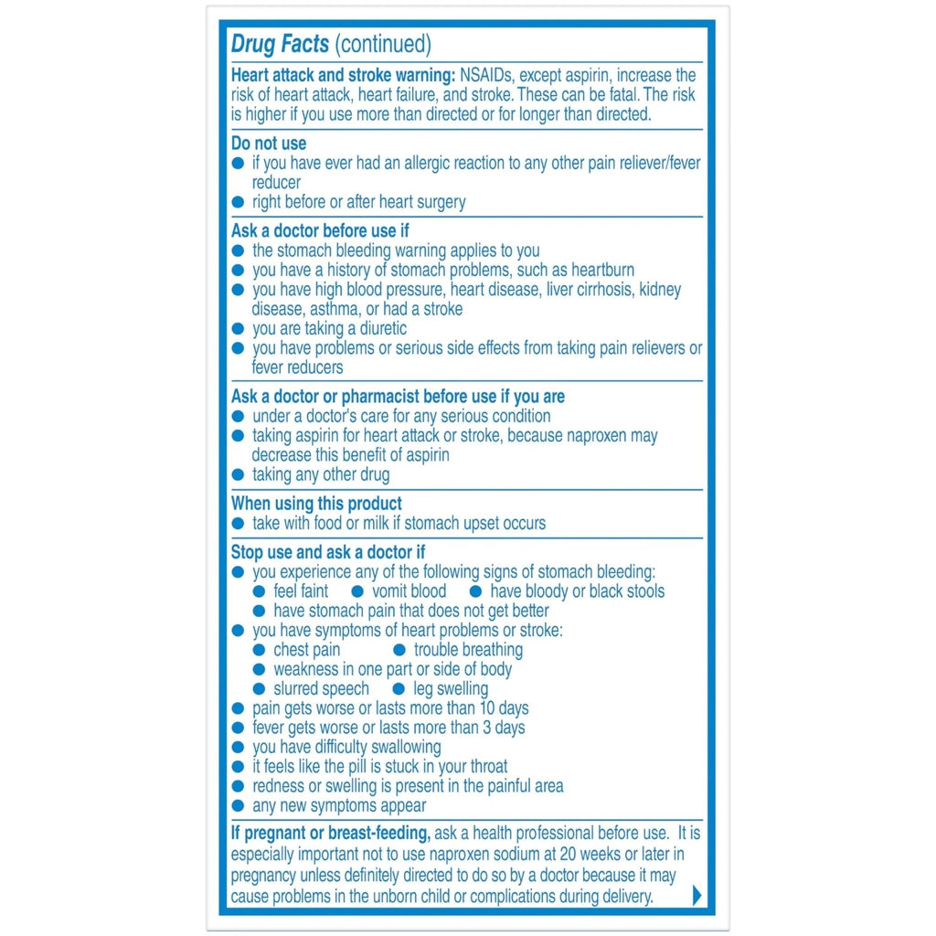 Aleve Pain Relief Naproxen Sodium Caplets ‐ 50 Count - TrustMedUSA