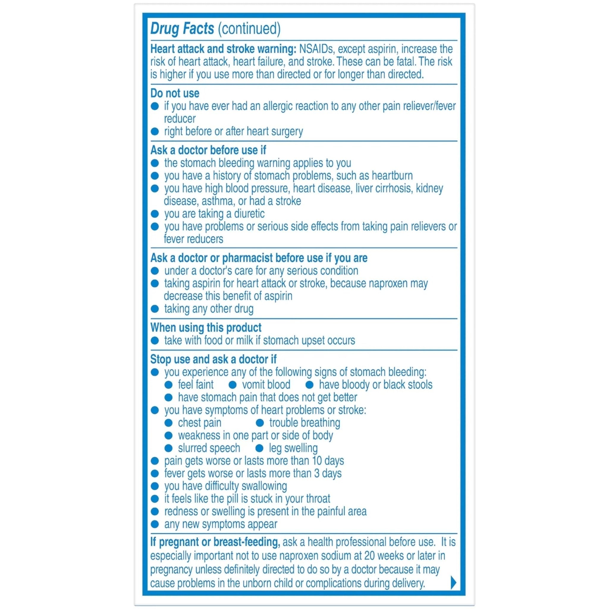 Aleve Pain Relief Naproxen Sodium Caplets ‐ 50 Count - TrustMedUSA