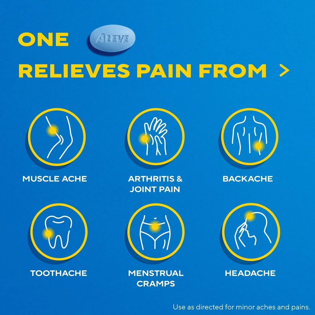 Aleve Pain Relief Naproxen Sodium Caplets ‐ 50 Count - TrustMedUSA