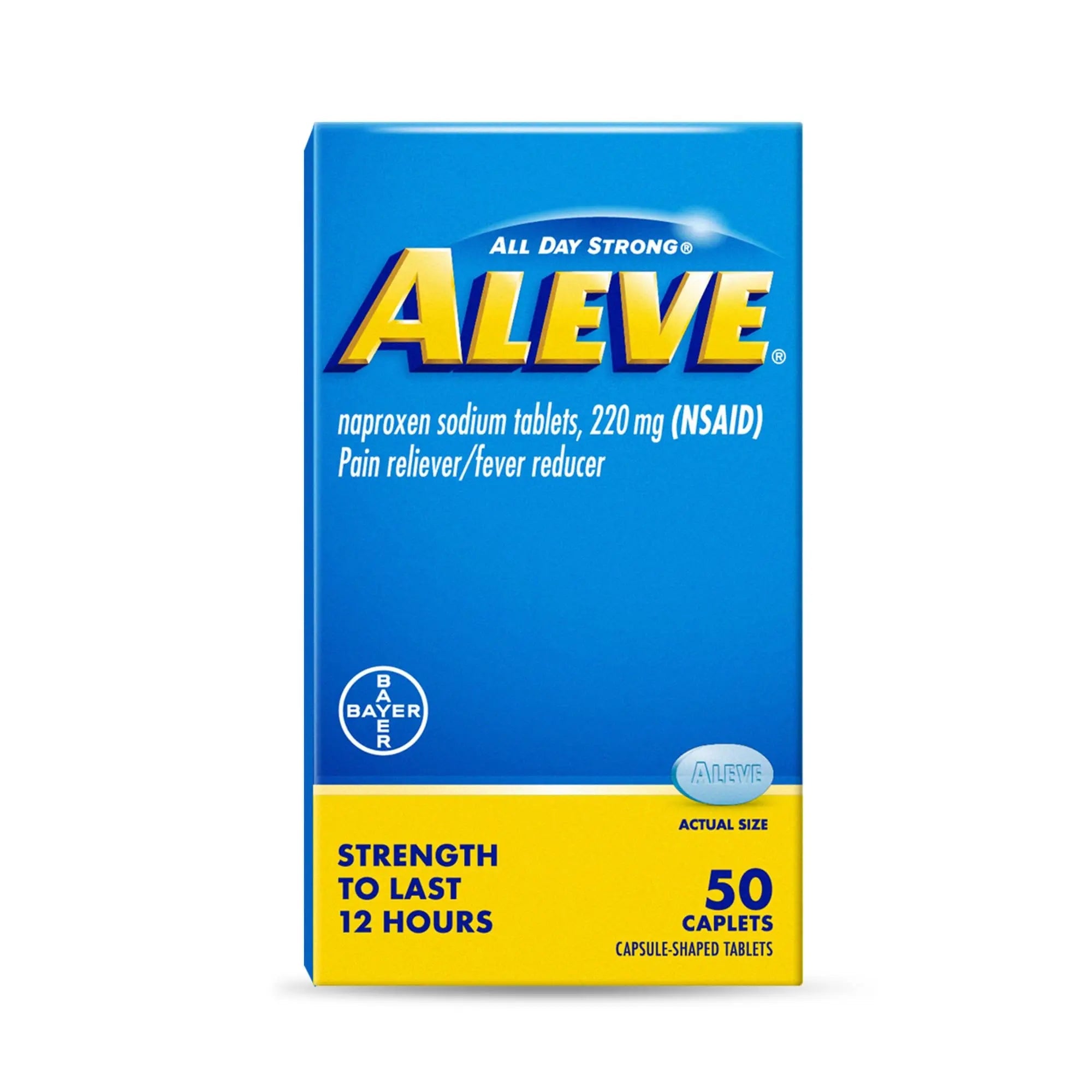 Aleve Pain Relief Naproxen Sodium Caplets ‐ 50 Count - TrustMedUSA
