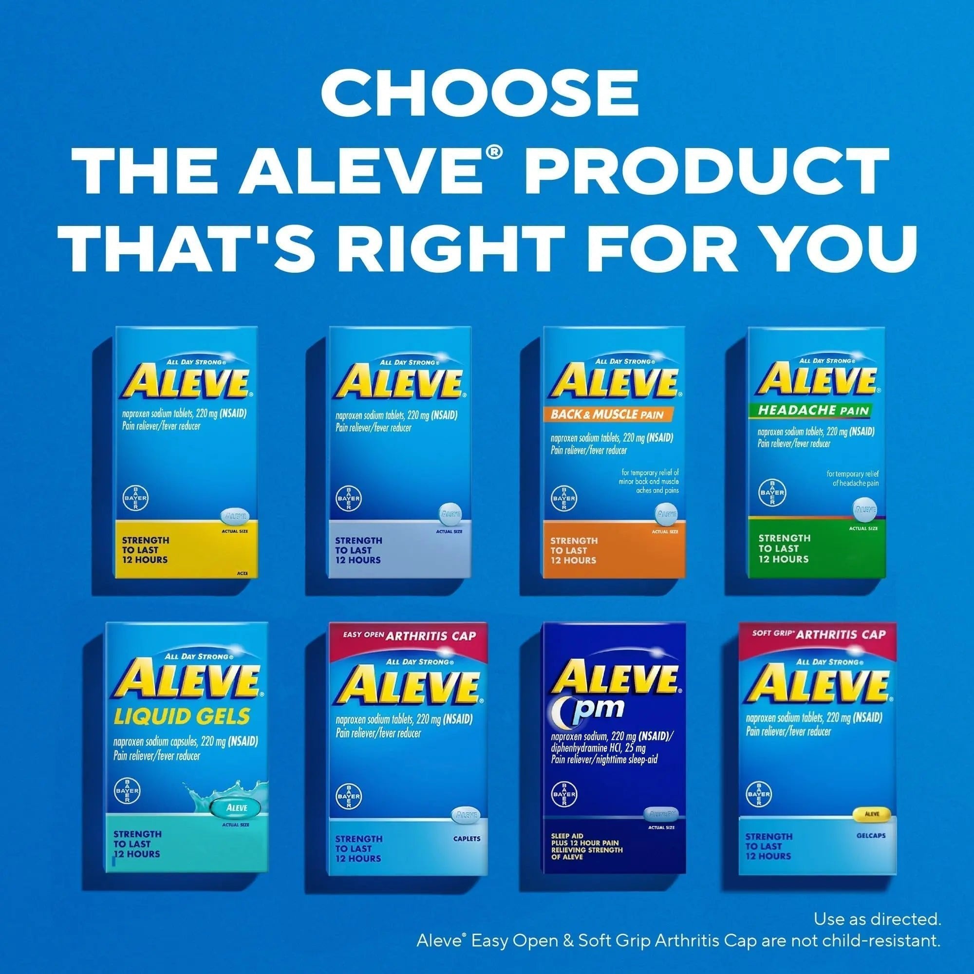Aleve Pain Relief Naproxen Sodium Caplets ‐ 50 Count - TrustMedUSA