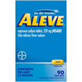 Aleve Pain Reliever & Fever Reducer Gelcaps, Naproxen Sodium, Headache and Back and Body Pain Relief Medicine, for Adults and Children Ages 12 and Up, 90 Count - TrustMedUSA