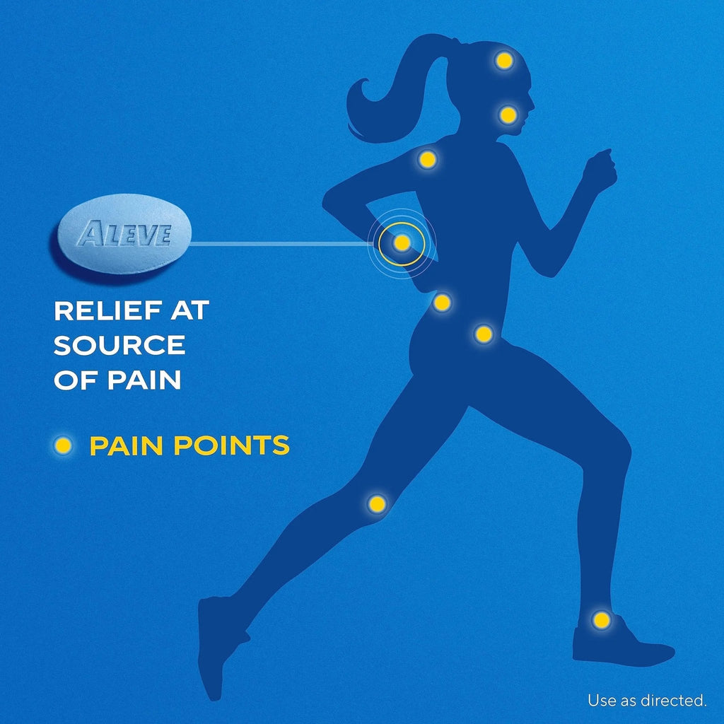 Aleve Pain Reliever & Fever Reducer Naproxen Sodium Caplets, Body Pain Relief, 270 Count - TrustMedUSA