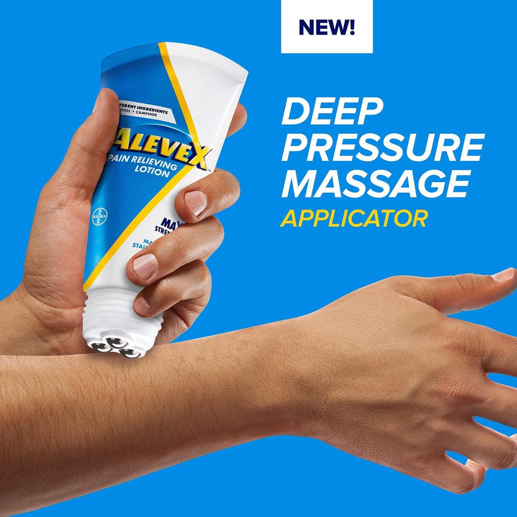 Aleve Pain Relieving Lotion with Rollerball 2.5 oz (Pack of 3) - TrustMedUSA