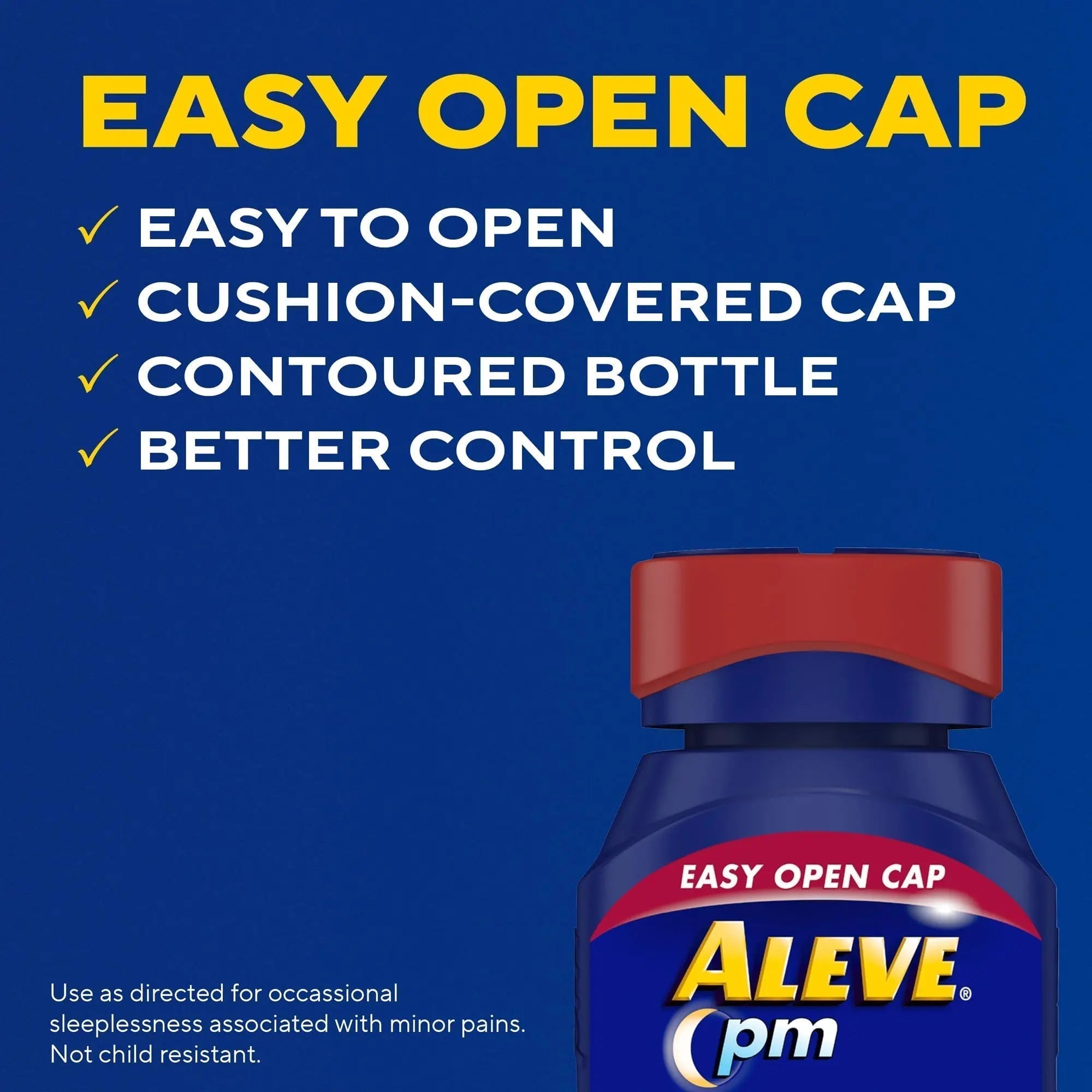 Aleve PM Sleep Aid Plus Pain Reliever Caplets, Naproxen Sodium & Diphenhydramine HCl, Nighttime, 120 Count - TrustMedUSA