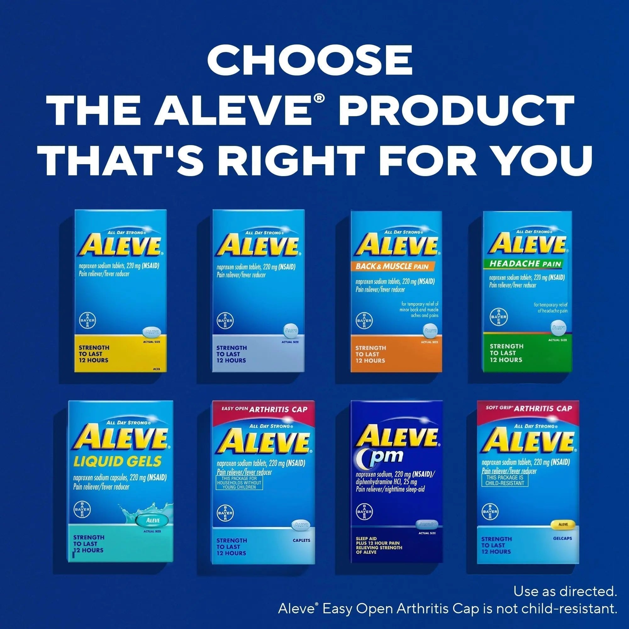 Aleve PM Sleep Aid Plus Pain Reliever Caplets, Naproxen Sodium & Diphenhydramine HCl, Nighttime, 120 Count - TrustMedUSA