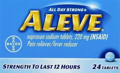 Aleve Tablets with Naproxen Sodium, 220mg (NSAID) Pain Reliever/Fever Reducer, 24 Count, Blue - TrustMedUSA