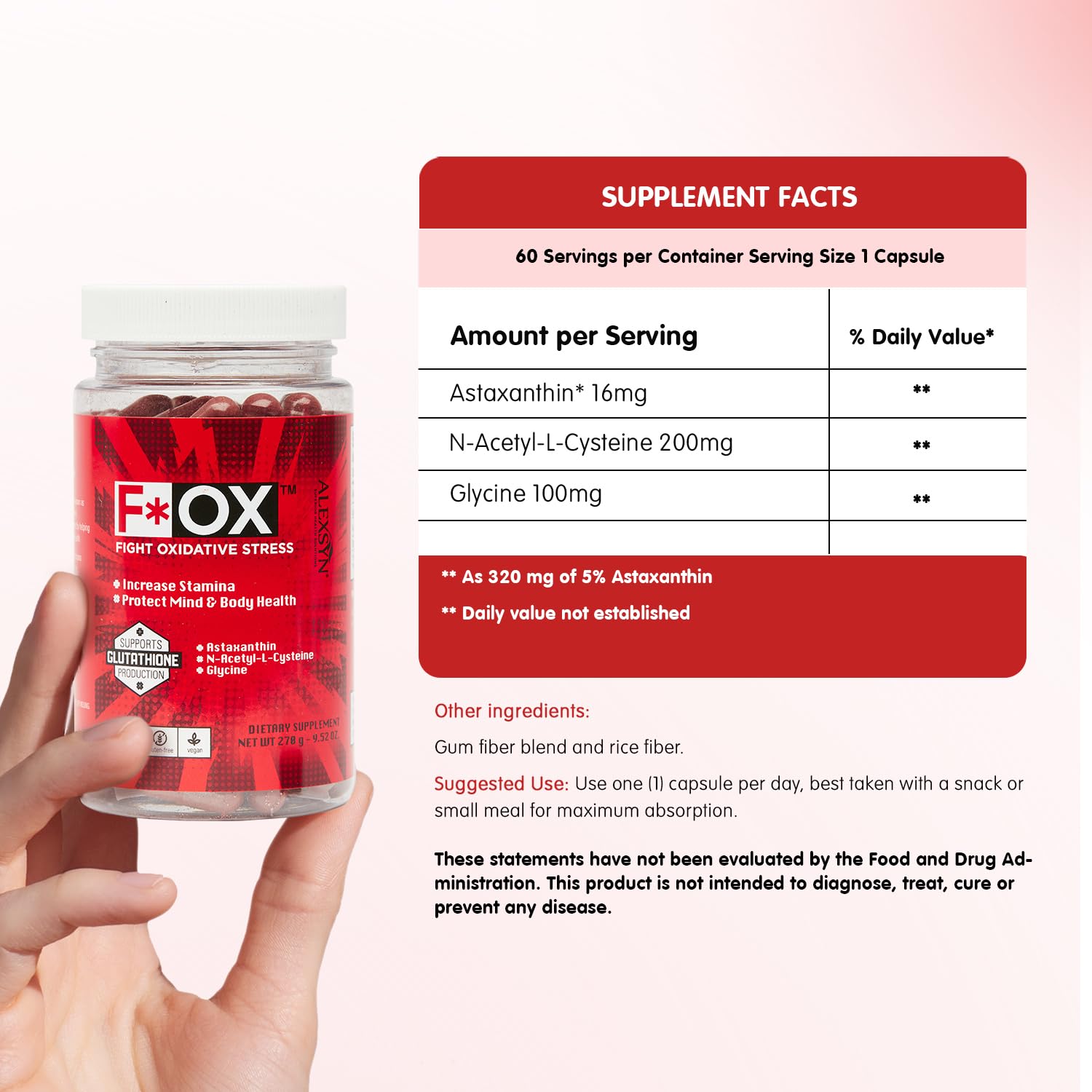 Alexsyn Antioxidant Support Formula – Concentrated Vegan & Gluten-Free Capsules – Helps Defend Against Oxidative Stress and Maintain Daily Vitality – 60 Capsules - TrustMedUSA