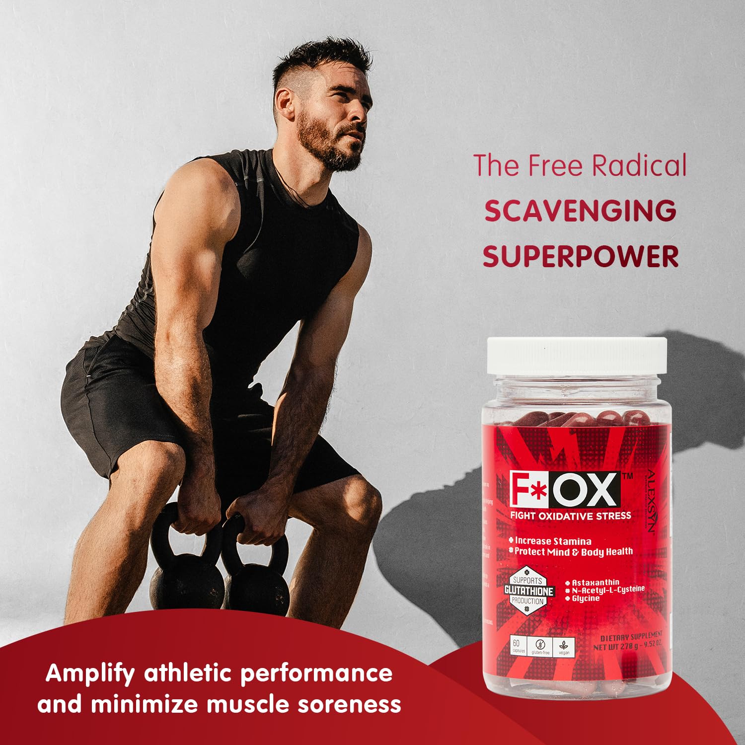 Alexsyn Antioxidant Support Formula – Concentrated Vegan & Gluten-Free Capsules – Helps Defend Against Oxidative Stress and Maintain Daily Vitality – 60 Capsules - TrustMedUSA