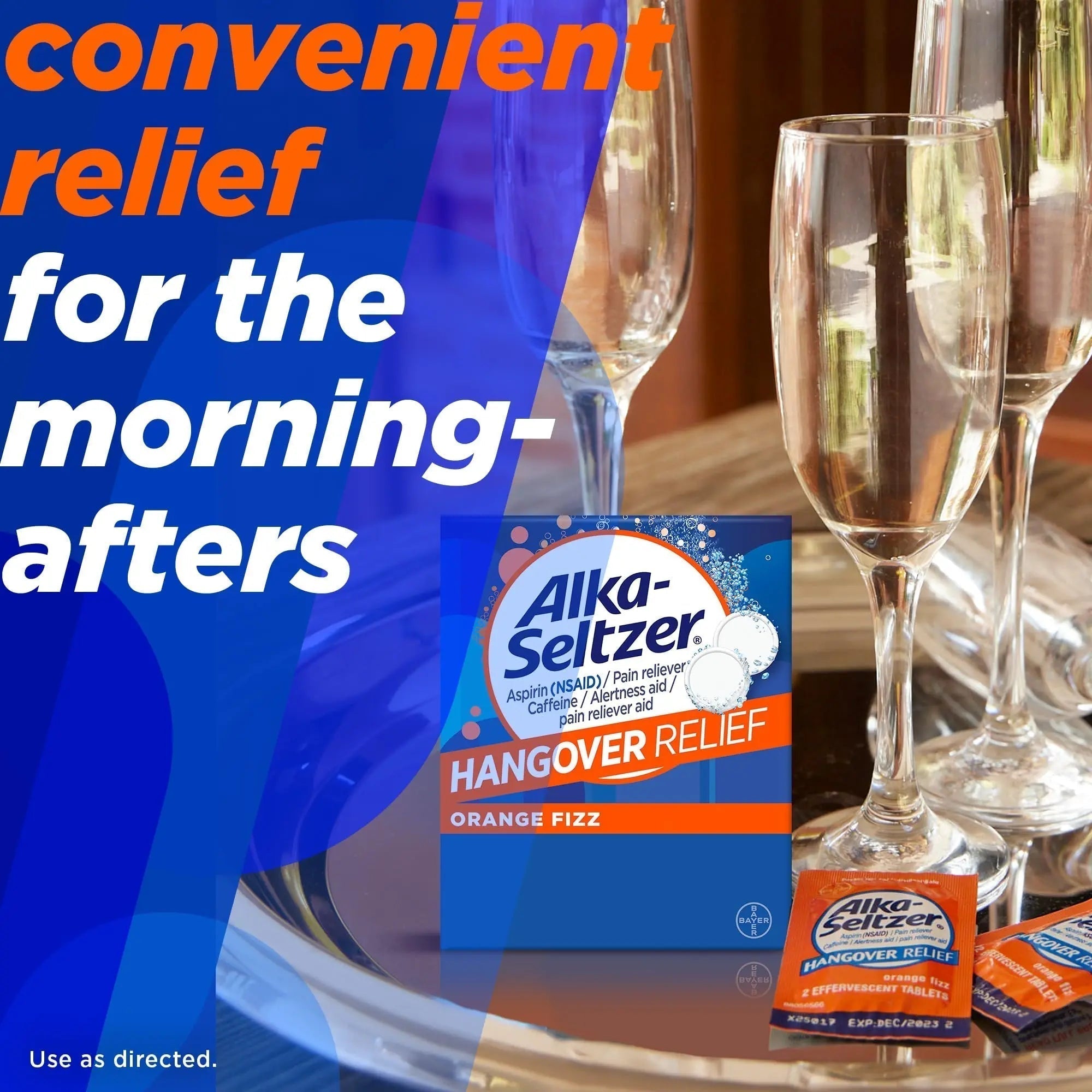 Alka-Seltzer Hangover Relief Tablets, Fast Relief Starts In About 15 Minutes for Headaches, Body Aches & Mental Fatigue, Bachelorette & Bachelor Party Packs 60 Count (3 Boxes, 20 Tablets Each) - TrustMedUSA