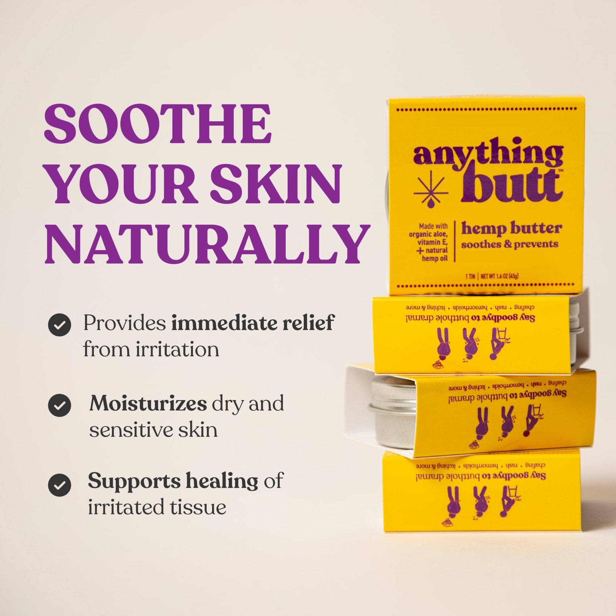 All-Natural Hemorrhoid Cream, Herbal Balm, Soothes Itching & Discomfort - Itch Hemorrhoid Soother Moisturizes for Itching, Rashes, Dryness, and Chafing - TrustMedUSA