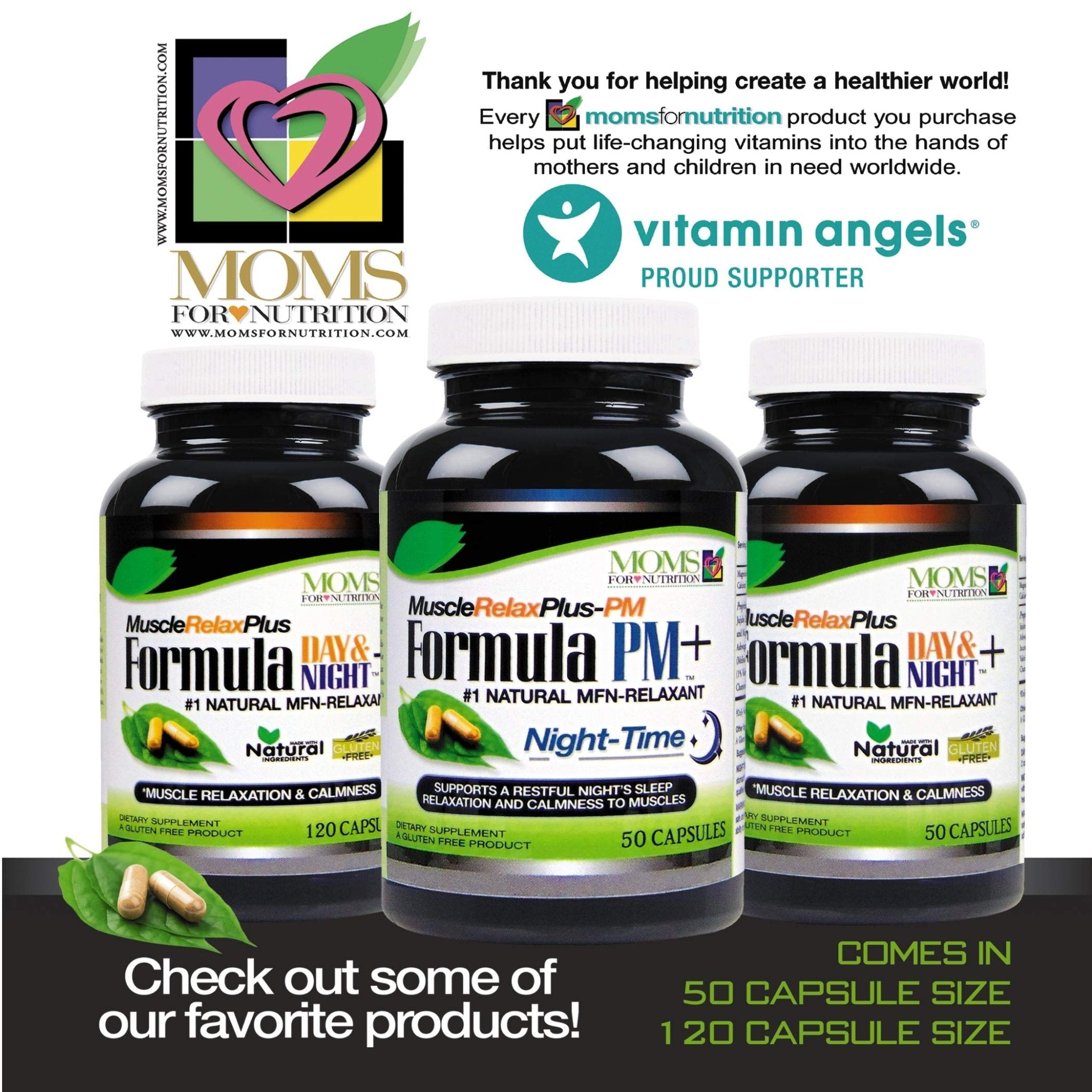All Natural Muscle Relax Formula Plus - 50 Capsules - Daytime/Nighttime Natural Relaxant - TrustMedUSA