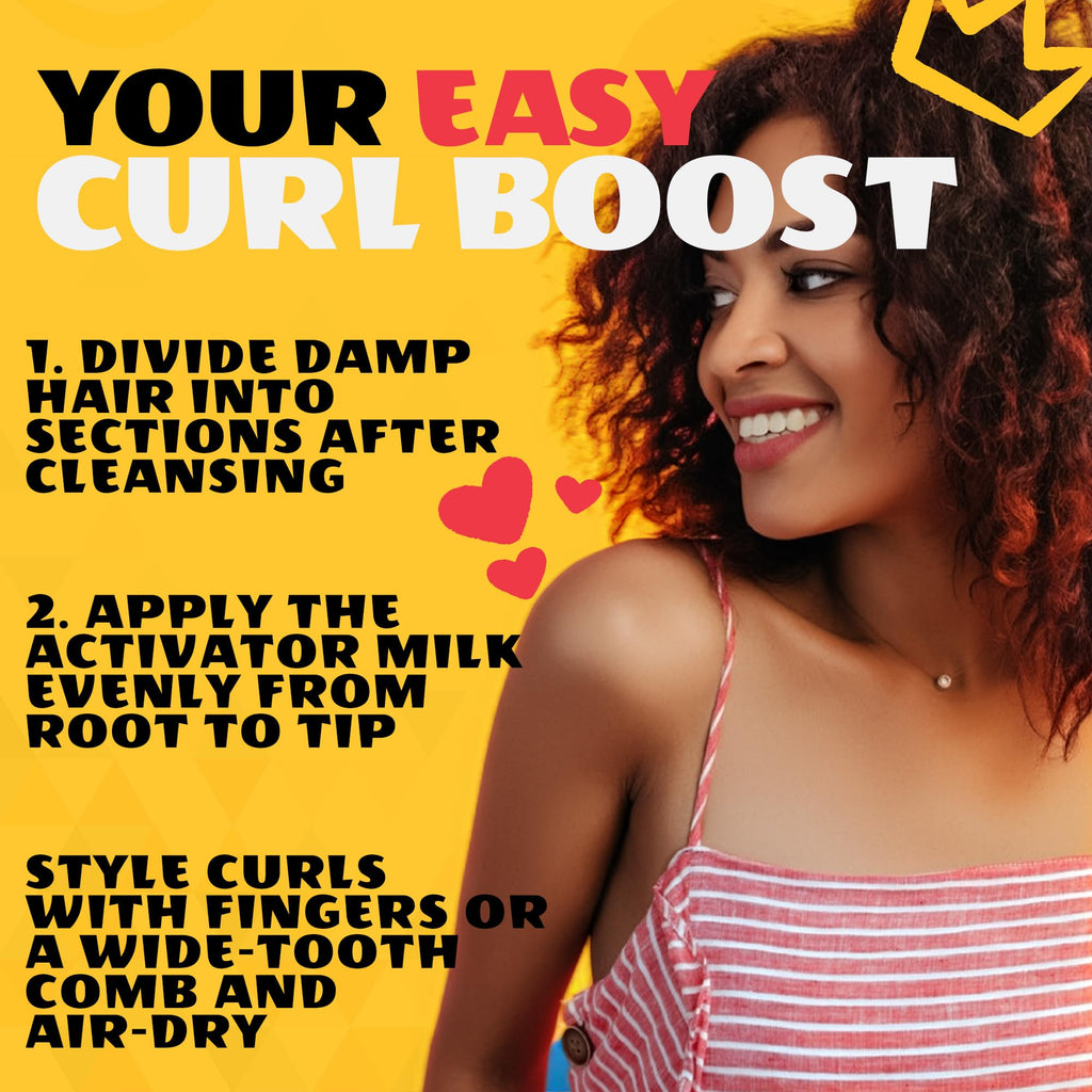 AllDay Locks Classic Easy Care Curl Activator - Activator Product for Curly Hair, Defines & Moisturizes Strands, Milky Cream Product for Men and Women, Easy Curling and Styling - 7.7 oz Bottle - TrustMedUSA