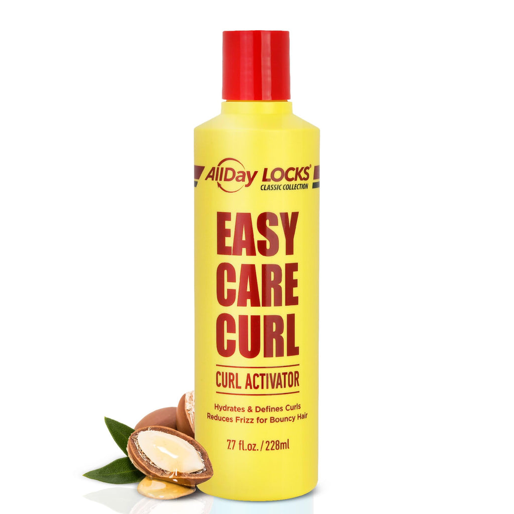 AllDay Locks Classic Easy Care Curl Activator - Activator Product for Curly Hair, Defines & Moisturizes Strands, Milky Cream Product for Men and Women, Easy Curling and Styling - 7.7 oz Bottle - TrustMedUSA