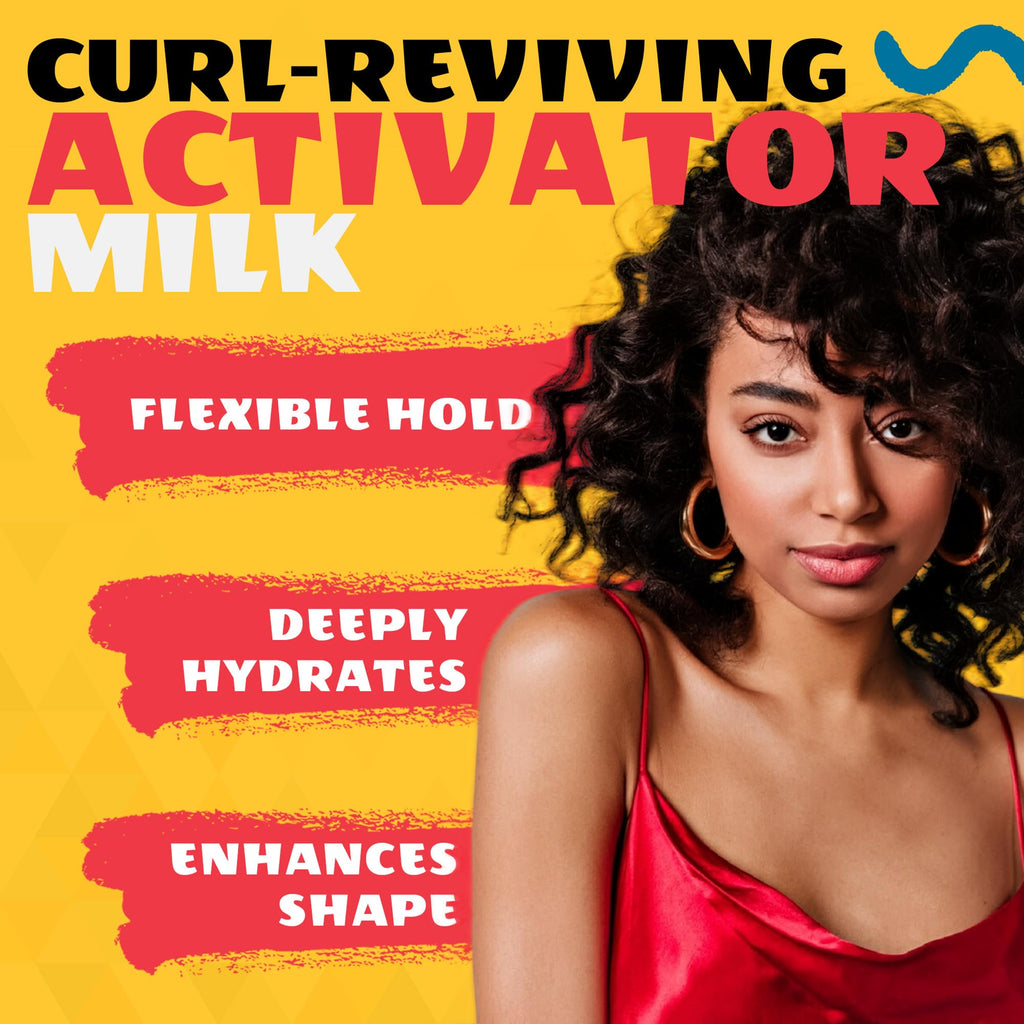 AllDay Locks Classic Easy Care Curl Activator - Activator Product for Curly Hair, Defines & Moisturizes Strands, Milky Cream Product for Men and Women, Easy Curling and Styling - 7.7 oz Bottle - TrustMedUSA