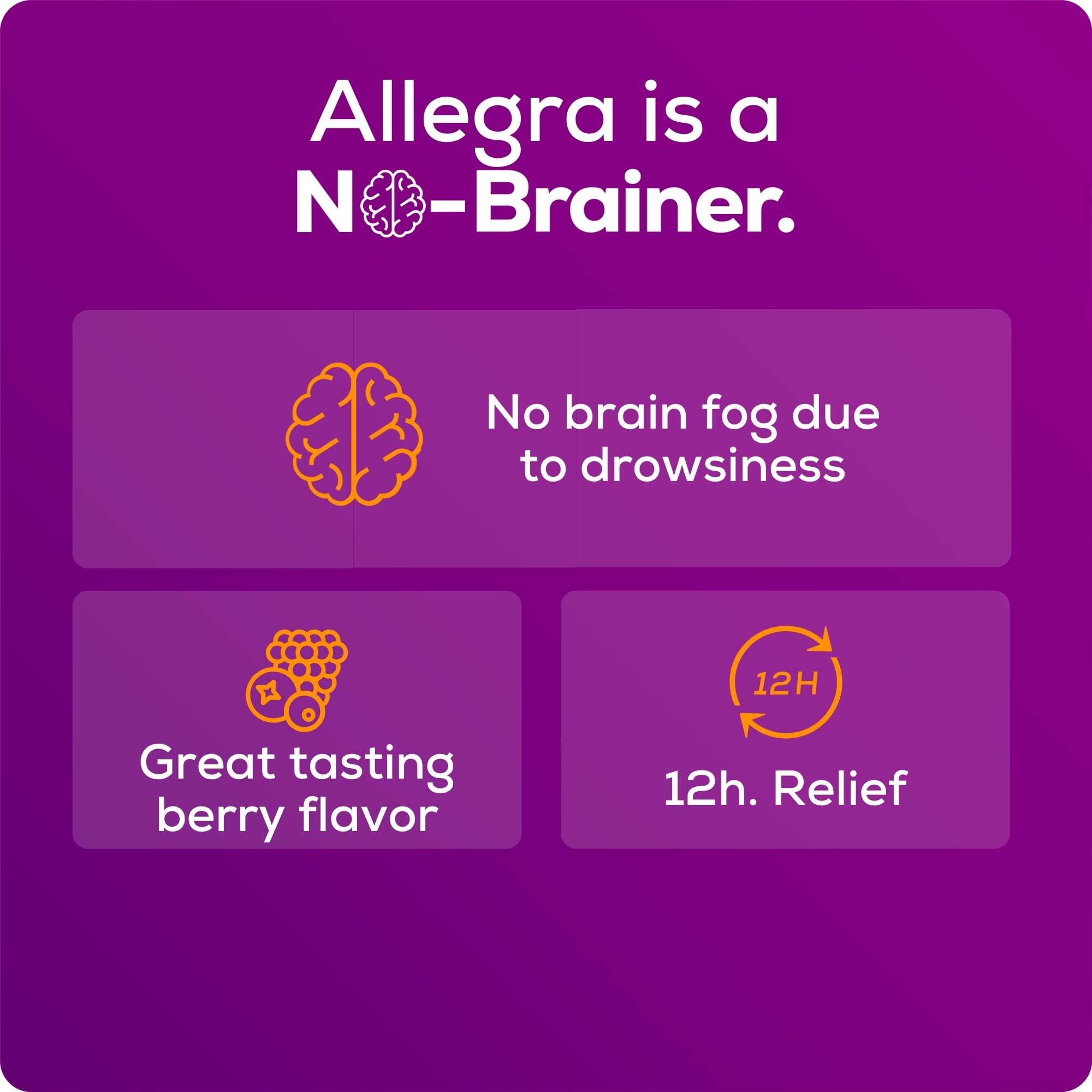 Allegra Children's 12-Hour Allergy Relief Liquid, Non-Drowsy Indoor and Outdoor Allergy Medicine, 30 mg Fexofenadine HCI Antihistamine for Kids, Berry Flavor, 8 oz - Maple Wellness Supplements