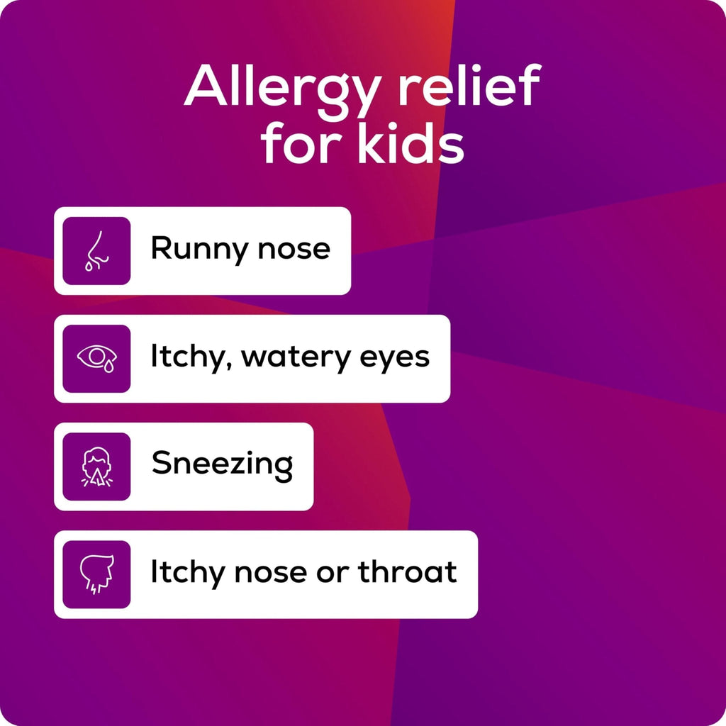 Allegra Children's 12-Hour Allergy Relief Liquid, Non-Drowsy Indoor and Outdoor Allergy Medicine, 30 mg Fexofenadine HCI Antihistamine for Kids, Berry Flavor, 8 oz - Maple Wellness Supplements