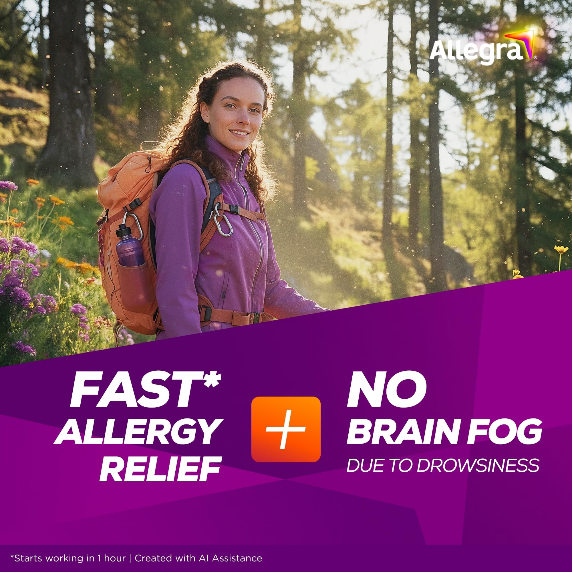 Allegra Hives Antihistamine 24-Hour Tablets, Non-Drowsy Hive Reduction and Hive Itch Relief, 180 mg Fexofenadine HCI, 30-Count - Maple Wellness Supplements