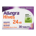 Allegra Hives Antihistamine 24-Hour Tablets, Non-Drowsy Hive Reduction and Hive Itch Relief, 180 mg Fexofenadine HCI, 30-Count - Maple Wellness Supplements