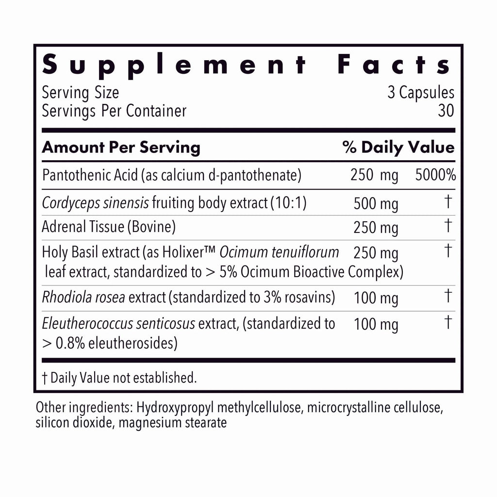 Allergy Research Group - Adrenal Glandular Adapt - Supports Healthy Stress Response and Cortisol Regulation - Hypoallergenic - 90 Vegetarian Capsules - TrustMedUSA
