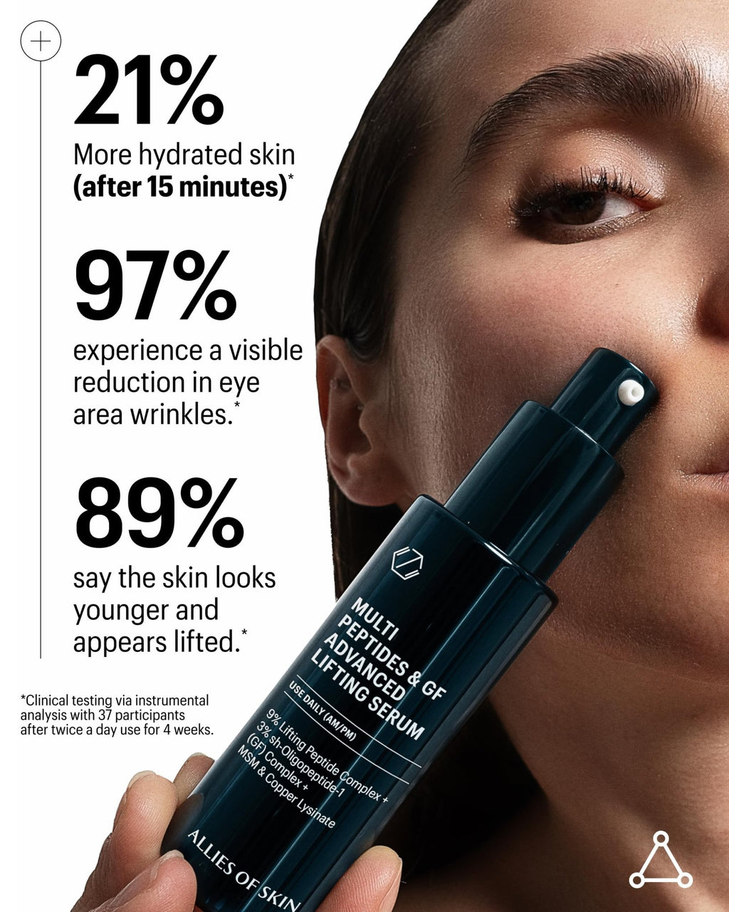 Allies of Skin Multi Peptides & Growth Factor Collagen Boosting Face Serum | Skin Tightening Anti-Aging Complex with 9% Peptides| Firms Sagging Skin & Visibly Reduces Wrinkles (1 oz) - TrustMedUSA