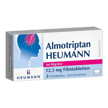 Almotriptan HEUMANN for Migraine 12.5 mg film-coated tablets, 2 pcs - TrustMedUSA