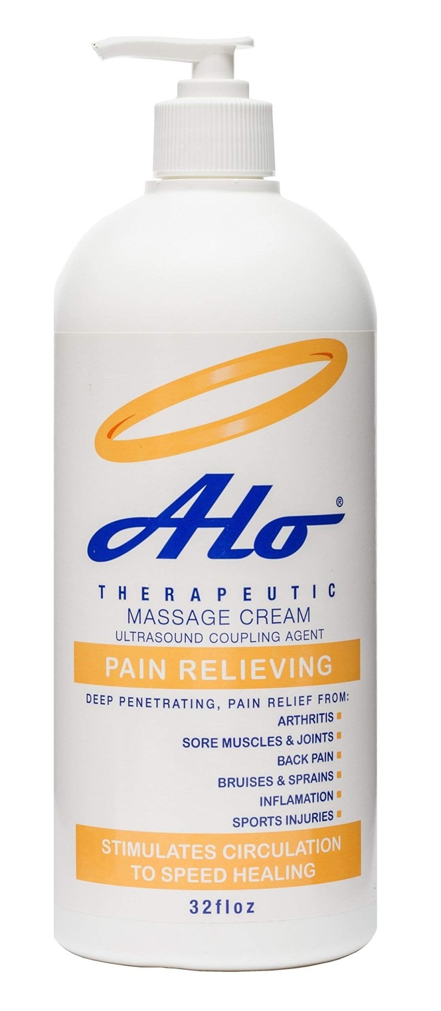 ALO Pain Relief Cream Therapy(32 oz with Pump) for Arthritis, Back Pain, Sciatica, Plantar Fasciitis, Tennis Elbow, Sore Muscles & Joints Inflammation - Working Out Aches, Acute Pain and Chronic Pain - TrustMedUSA