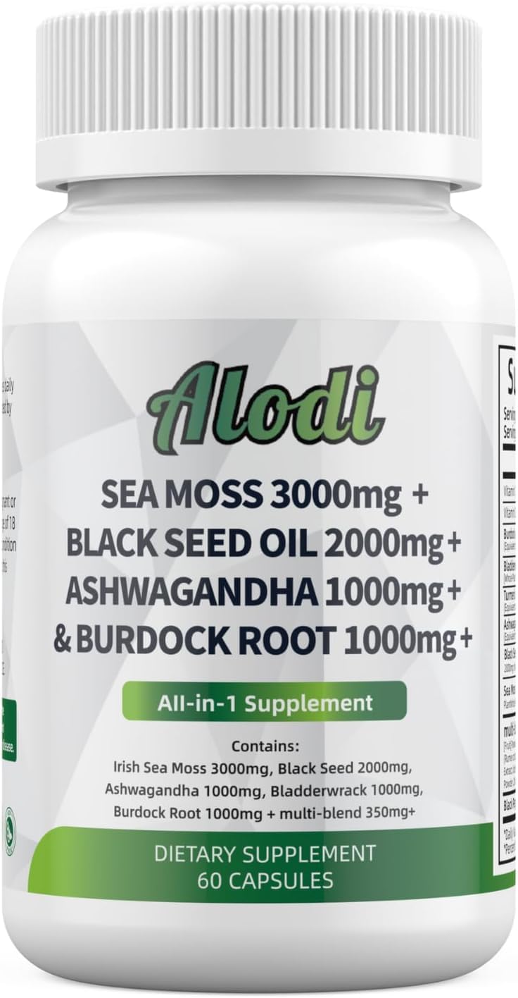 ALODI Super Seaweed Blend Supplement - Contains KSM-66 Ashwagandha, Black Seed Oil, Burdock Root, Kelp, Supports Digestion, Sleep, and Immune Health - TrustMedUSA